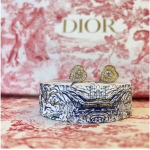 Christian Dior Heart Clip On Earrings